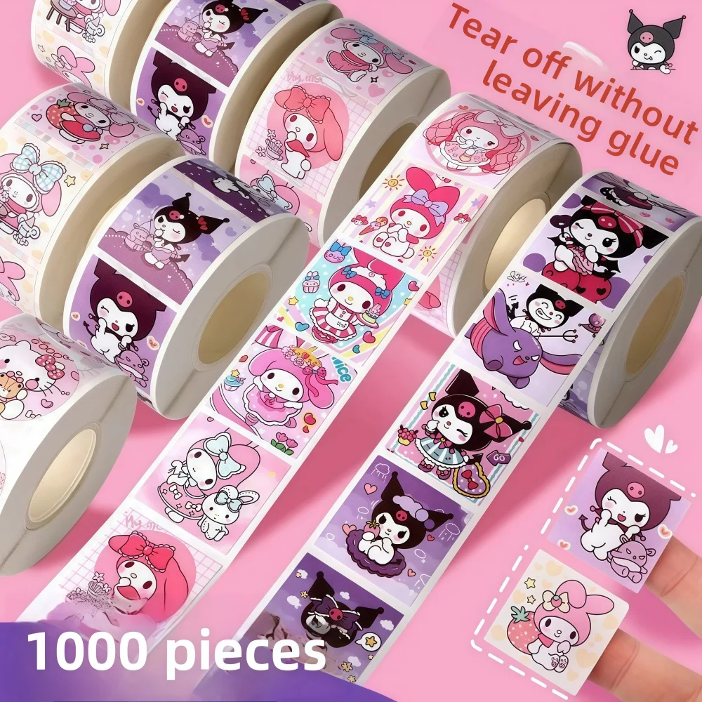 Sanrio Hello Kitty Kuromi My Melody Leuke Cartoon Stickers voor kinderen Kinderdagboek Bonus Cadeau Sluiting Dagboek Boekje Cadeau Beste