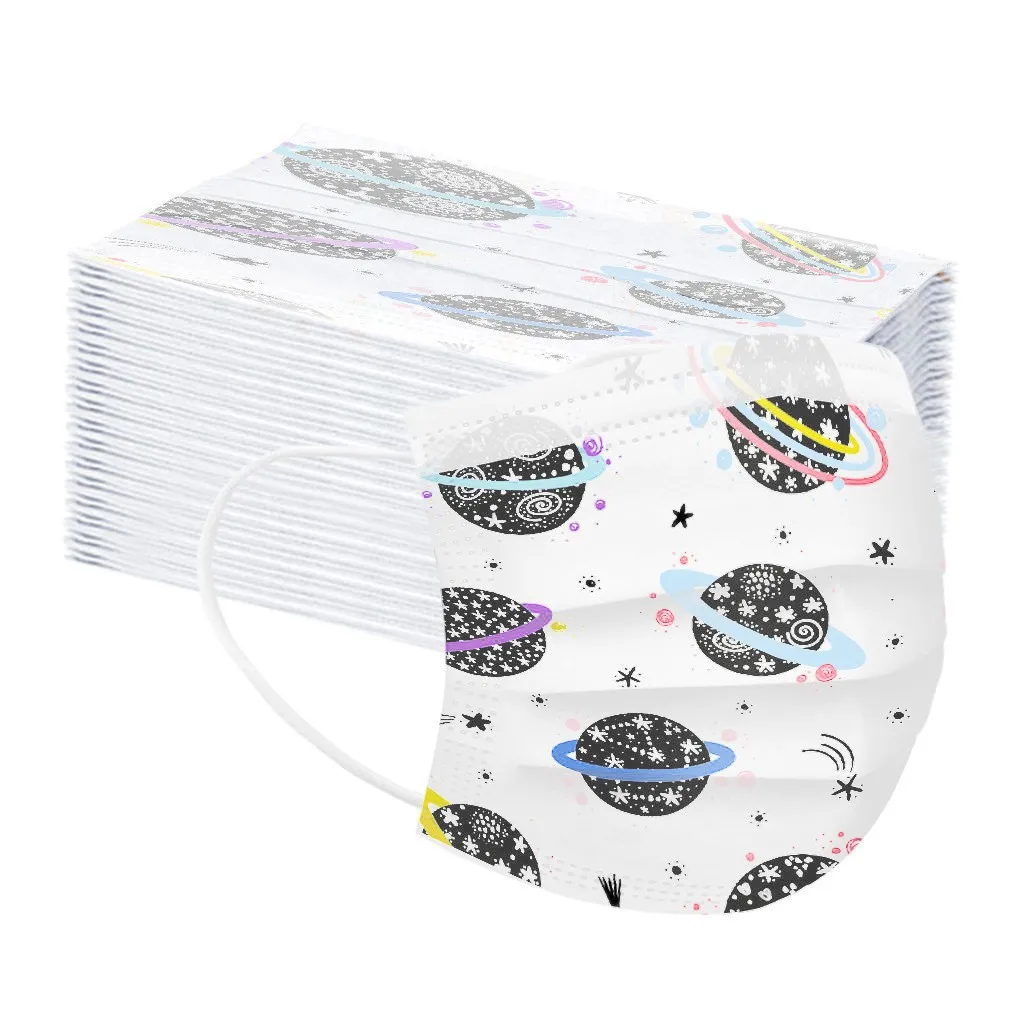 50 Pcs Disposable Fashionable Children'S Mask High Breathability And High Protective Face Mask Child-Friendly Comfort Face Mask