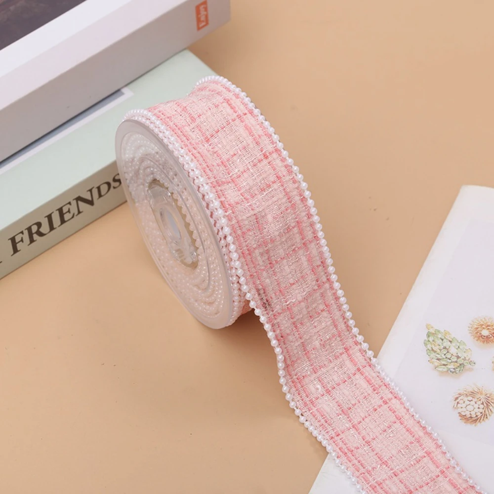1ヤードレトロエレガントパールエッジリボン DIY ヘアボウ縫製用品ギフト包装装飾トリム工芸材料