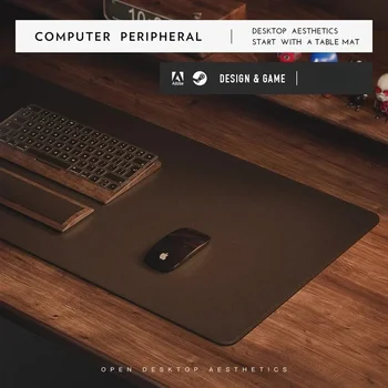 PU Leather Cork Mouse Pad Keyboard Mat DIY Size Computer Table Mat 2mm Thickness Deskmat