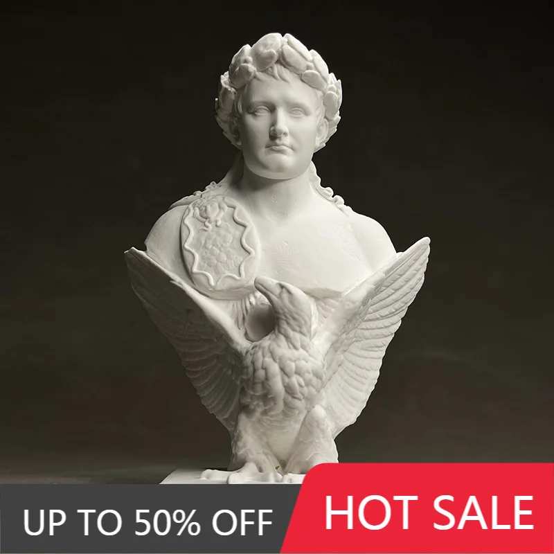 Modern Napoleon Bust Sculpture Model Bookshelf Wine Cabinet Decorative Art Figure Sculpture Crafts Interior Aesthetic Decoration