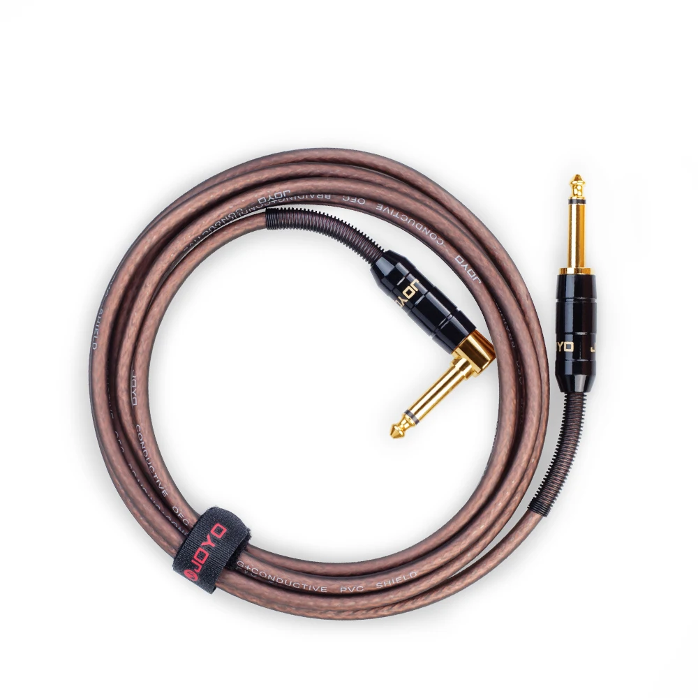 JOYO CM-18/19 3M Audiokabel 6.35mm Mono Rechte/Bochtige Connector Professionele Ruisonderdrukkende Kabel voor Gitaar Basversterker