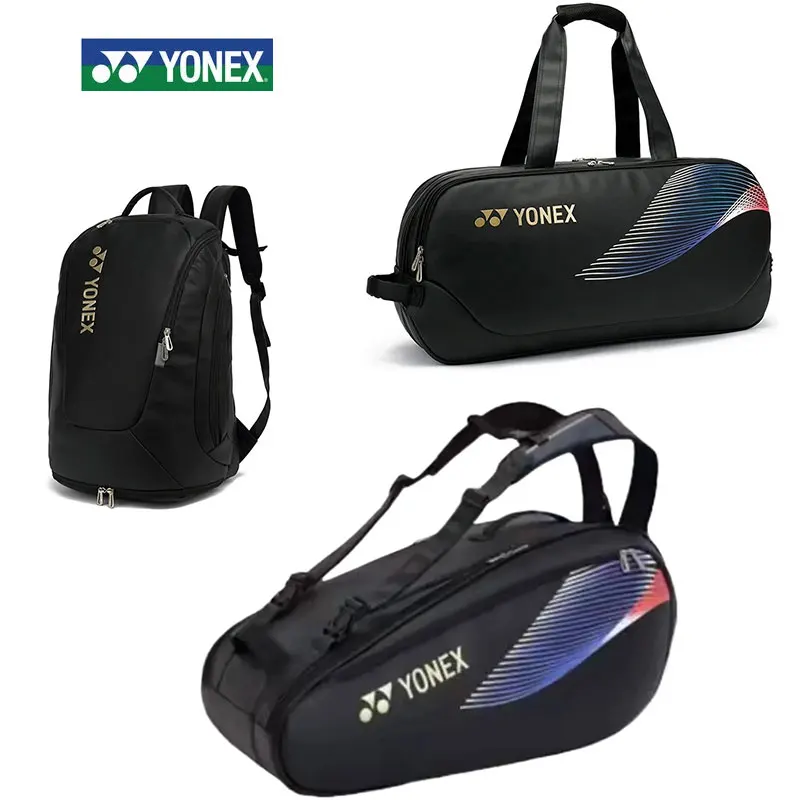 

Yonex Badminton Racket Tennis Bag Backpack Large Capacity Fashion Men and Women Competition Training Indoor Waterproof Sport Bag