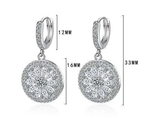 925 Sterling Zilver Marquise Cut Moissanite Edelsteen Dream Catcher Hoop Earring Voor Vrouwen Diamond Halo Oor Gesp Fijne Sieraden