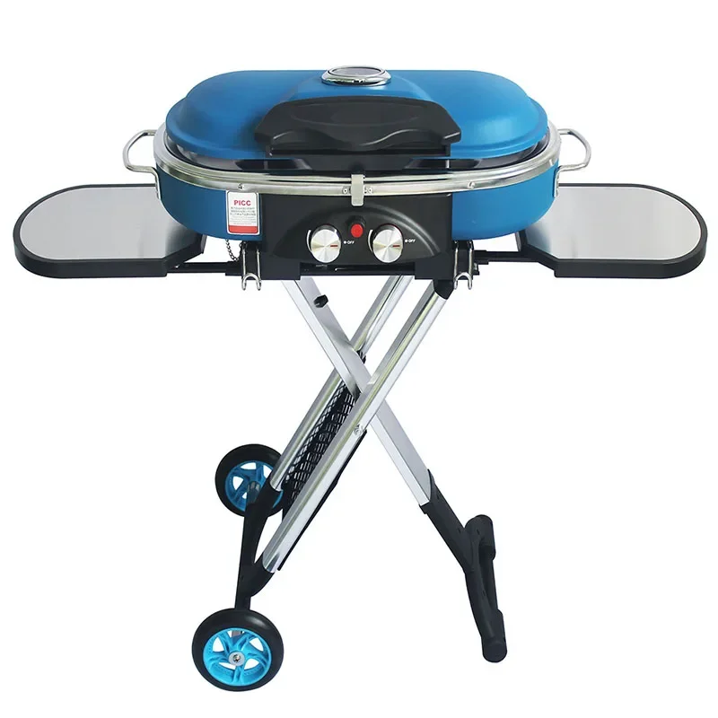 Hot Products Portable Folding Outdoor Smoker Grill Machine Portable Collapsible Gas Portable Durable Barbecue Bbq Gas Grills