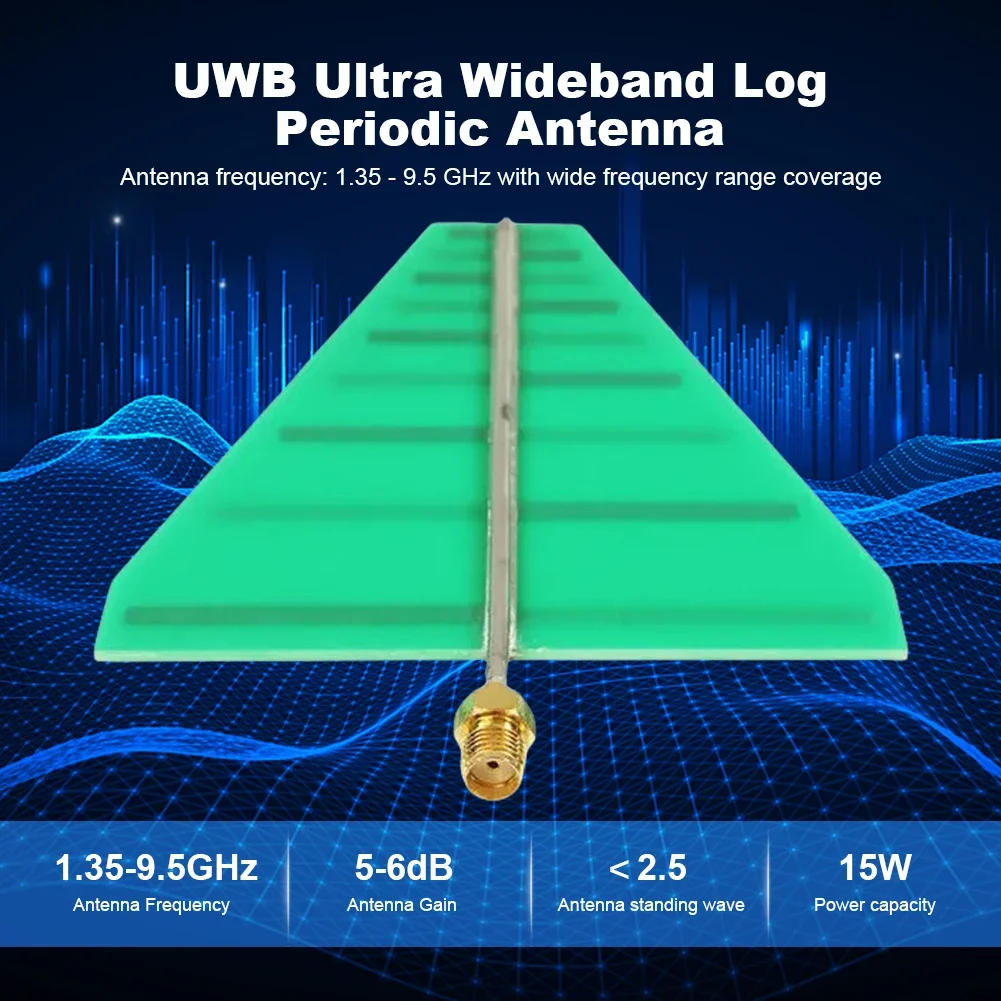 UWB Ultra Wideband Log Periodic Antenna 15W Log-Periodic Directional UWB Antenna 5-6dB Versatile Applications