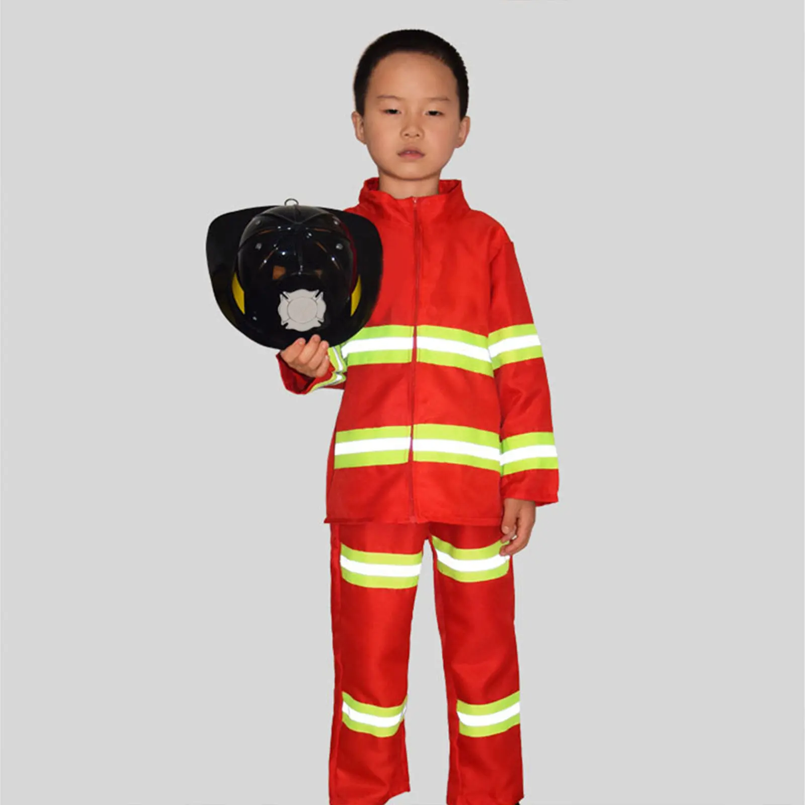 

4Pcs Safety Fireman Hats Decorative Simulated Firefighter Hats Kids Role Play Accessories Bright Color Easy Wear Creative