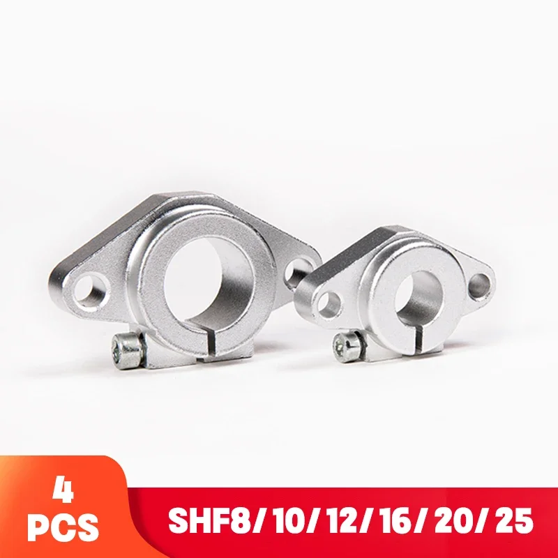 4pcs/lot SHF8 SHF10 SHF12 SHF13 SHF16 SHF20 SHF25 Linear Bearing Shaft Support CNC Router for 3D Printer