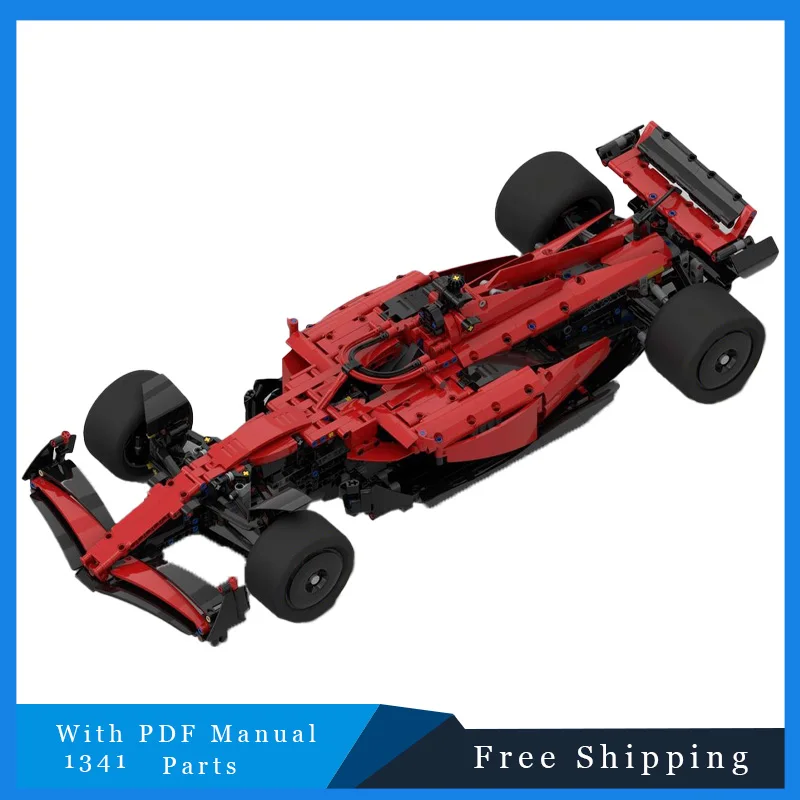 شعبية 1341 قطعة سيارة رياضية حمراء سريعة وحدات اللبنات نموذج لتعليم الأطفال لتقوم بها بنفسك تجميع لعبة هدايا عيد الميلاد عيد الميلاد #4