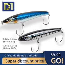 D1 Floating Boat Trolling Big Pencil lure 197mm 93g Top Water Artificial Hard Bait 200mm 107g Wobbler Stickbait Bass For Fishing