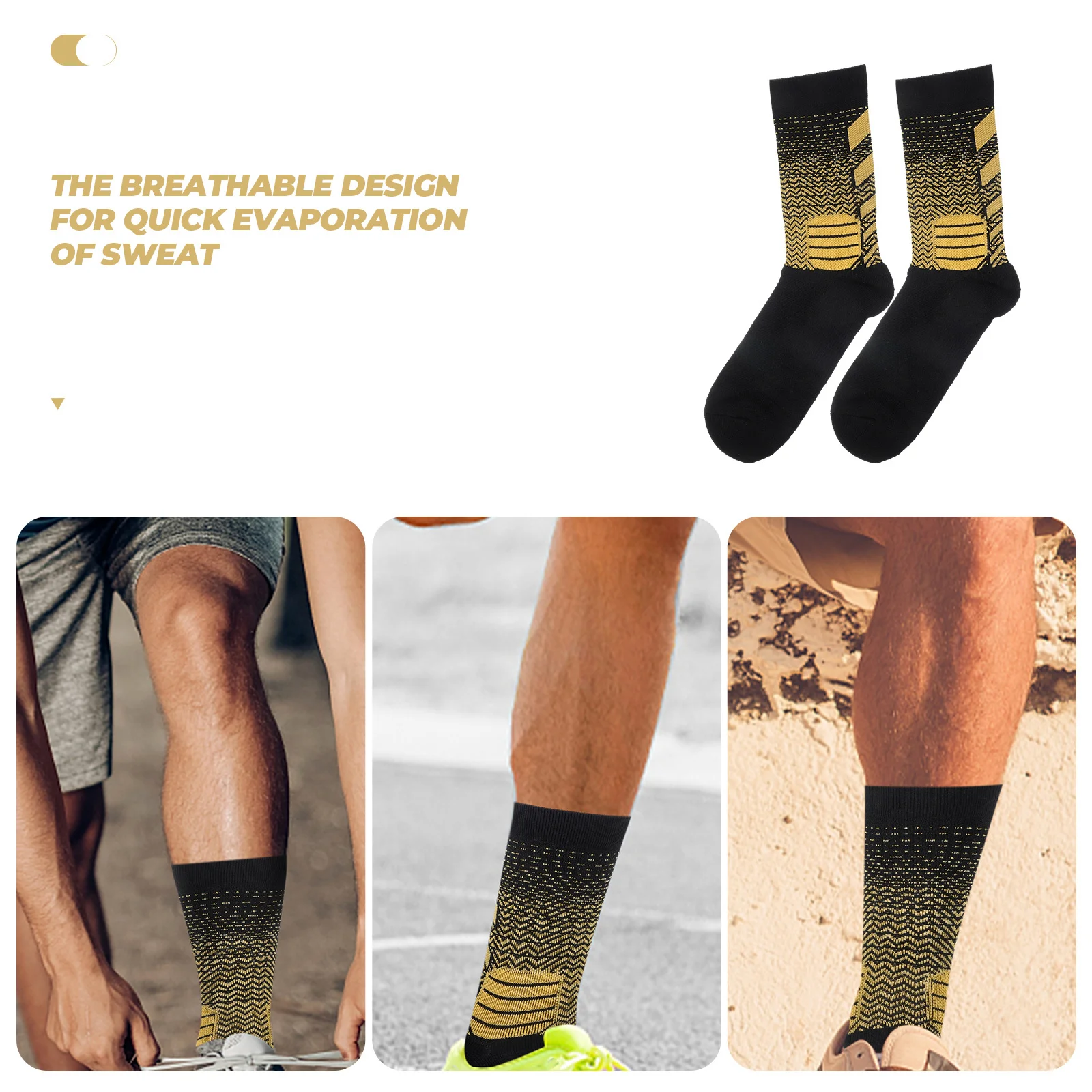 

1pcs 1 Pair Thickened Cushion Sports Socks Breathable Mid Calf For Running Basketball Training Mens Athletic Short Socks
