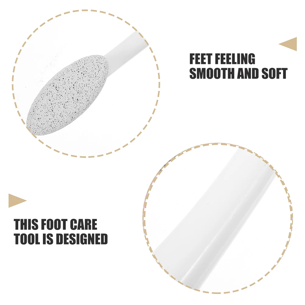 

2pcs Pumice Stone Brush Foot File Callus Remover Scrubber Dead Skin Hard Pedicure Exfoliating Tool Long H