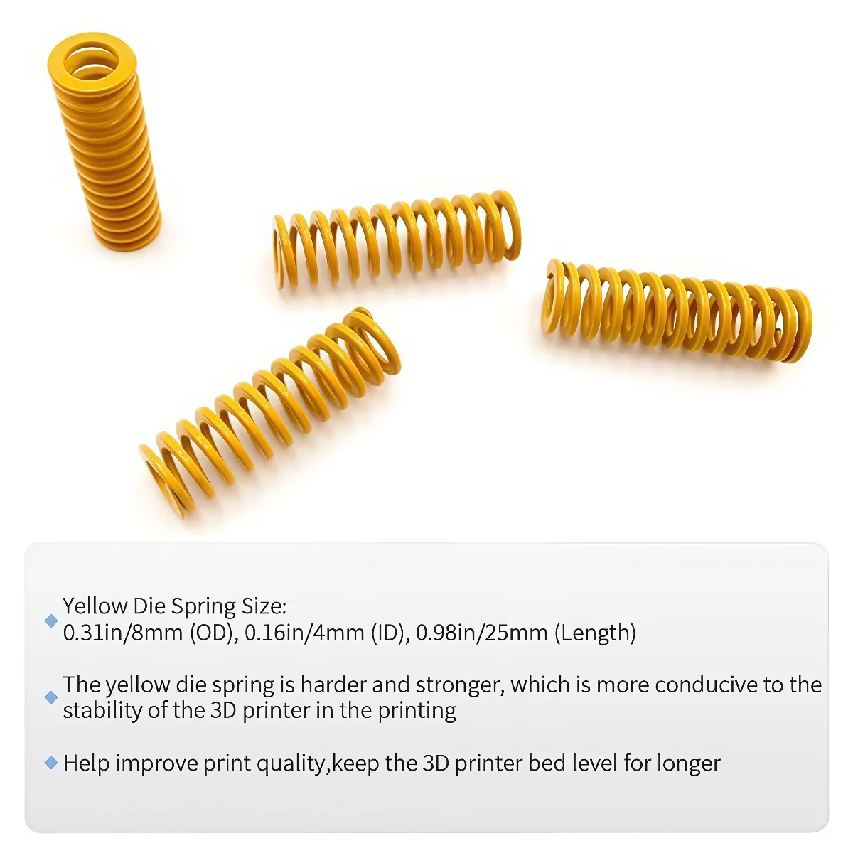 Creality 4PCS Silicone Bed Leveling Columns and Heating Bed Spring, Compatible with Ender-3/Ender-3 Pro/Ender-3 V2/3S, CR-10/10S