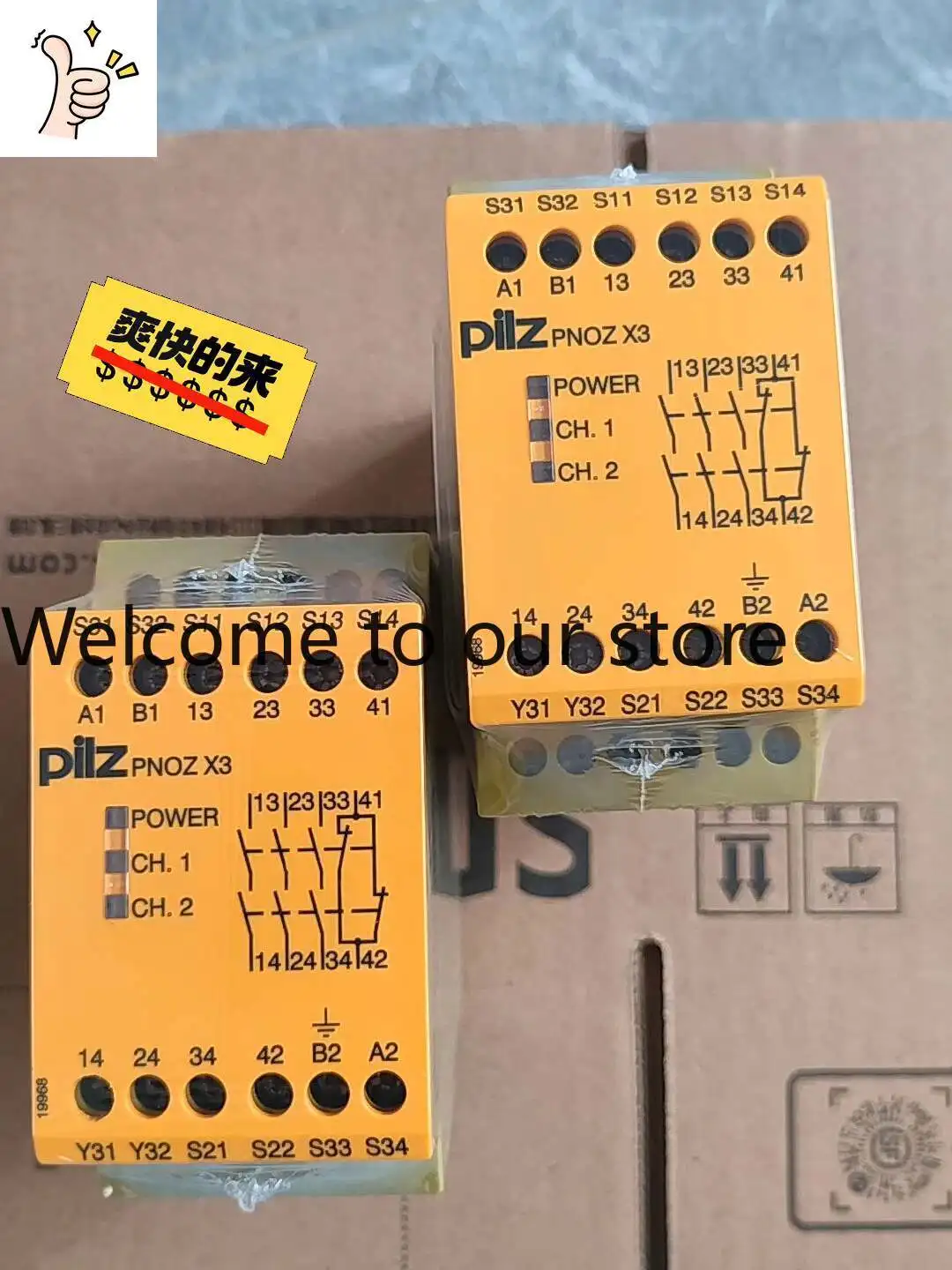 Pilz X3 774316 Safety Relay, Imported With Original Equipment,