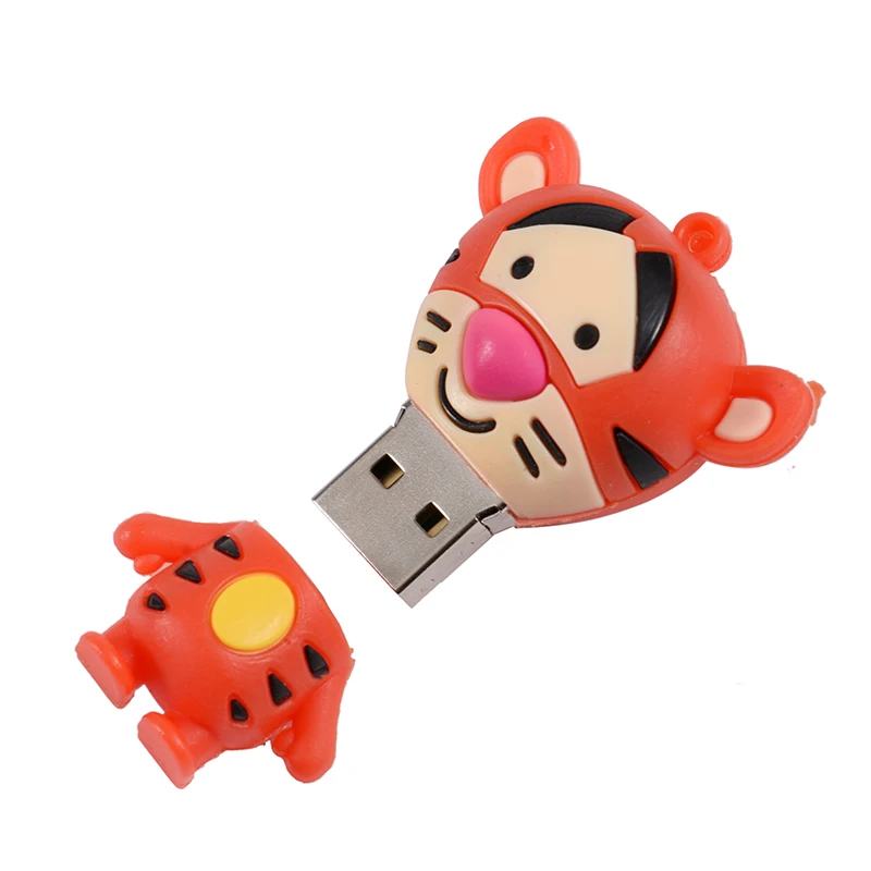 漫画タイガーのusb 2.0フラッシュドライブ4ギガバイト8ギガバイト16グラム32グラム64グラム128グラムロバペンドライブ実容量メモリスティック豚uディスク学生ギフト