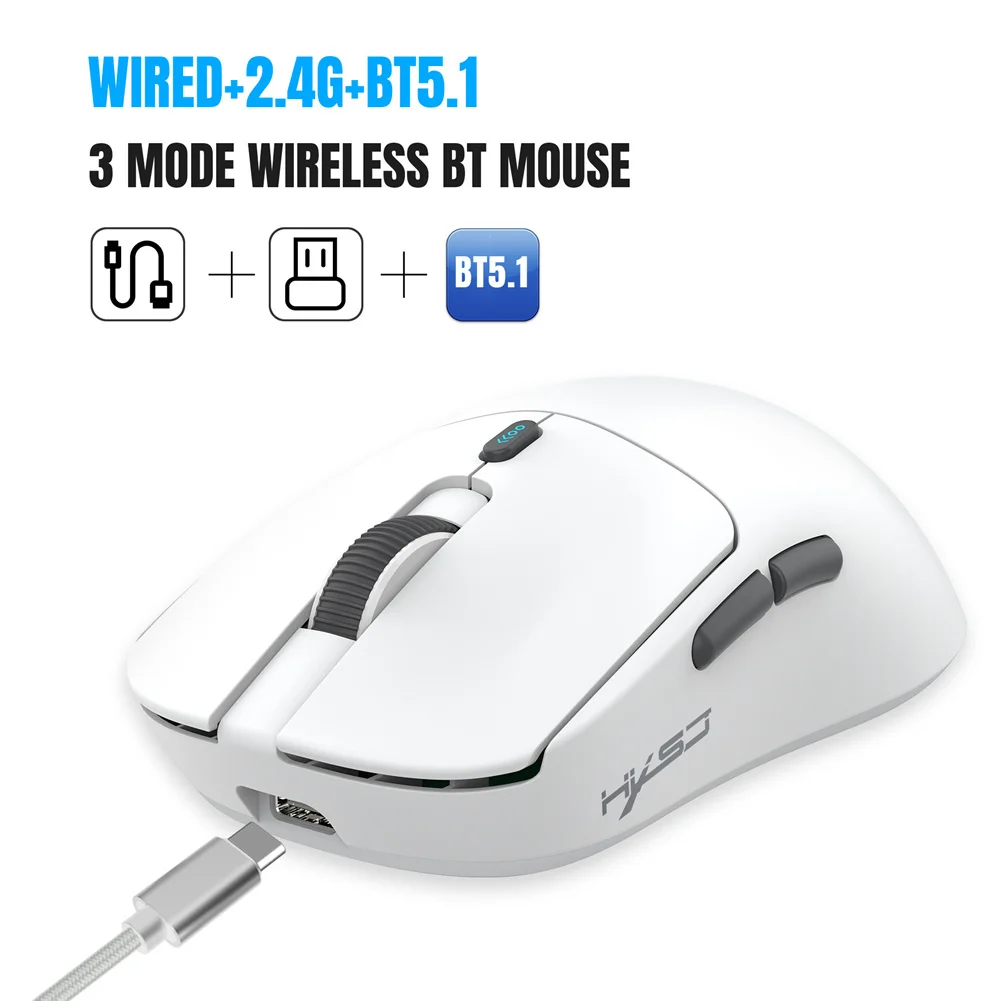 

T68 Wireless Gaming Mouse 12000 DPI Wired/Wireless Gamer Mouse 7 Keys Programmable Rechargeable Mice For Laptop Computer