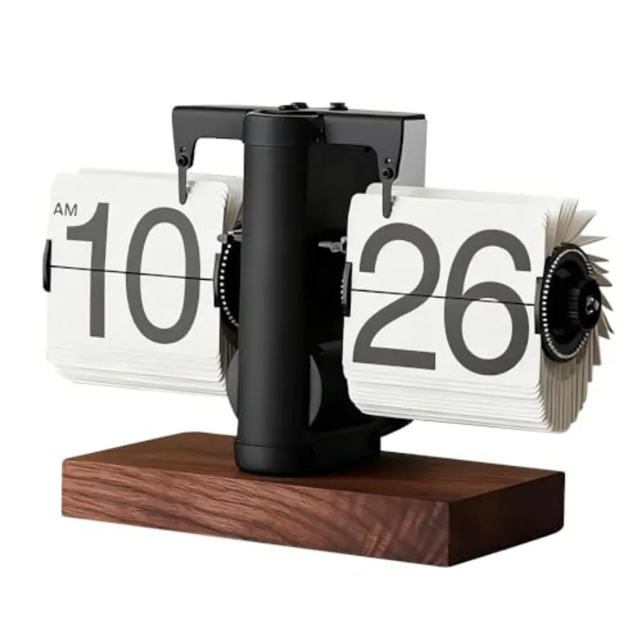 

Настольные часы-перевертыши в ретро-стиле: современный дизайн, крупные цифры, механические, на батарейках, для дома и офиса