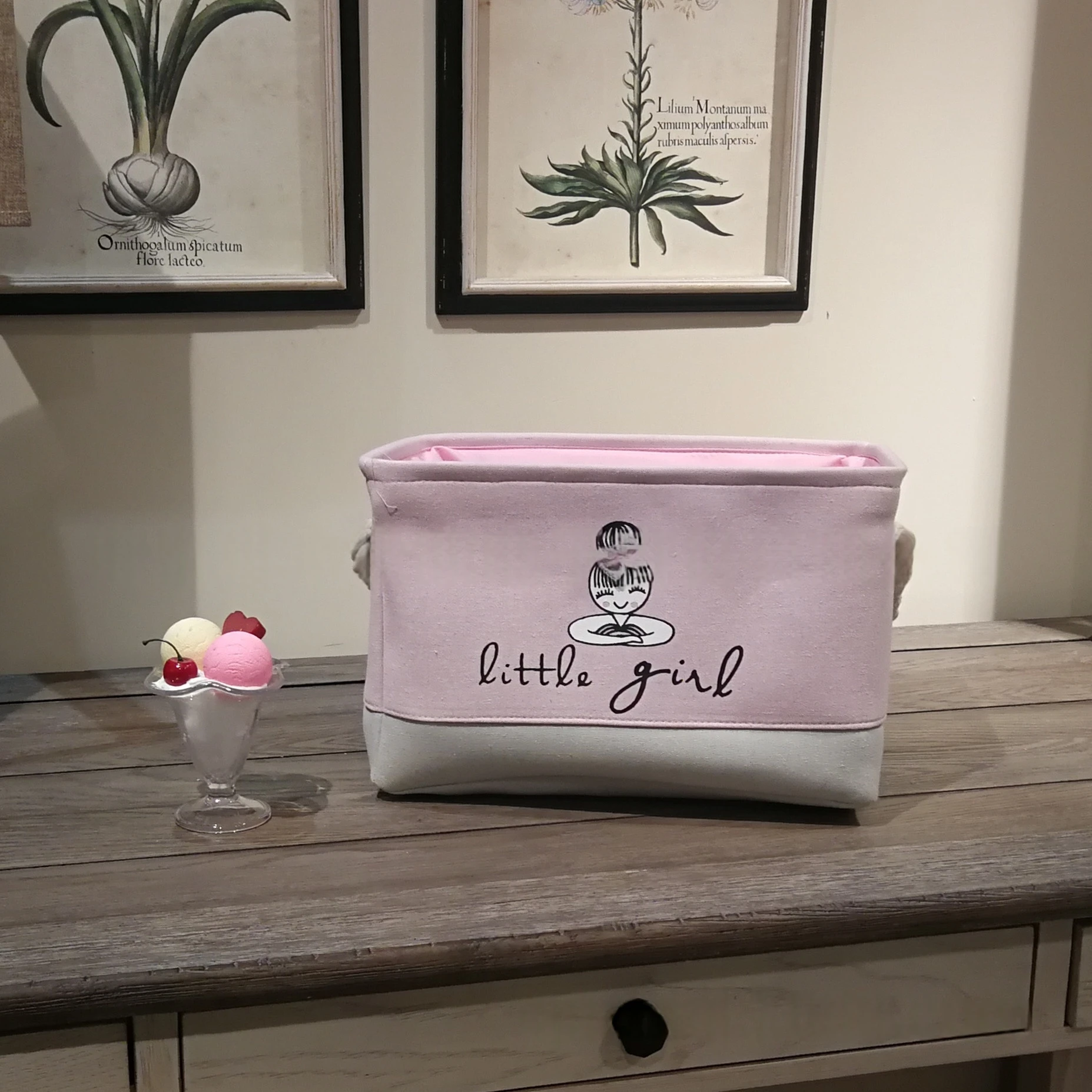 

Canvas Sundries Storage Basket Dirty Clothes Basket Large Size Capacity Fabric Storage Rectangular Box