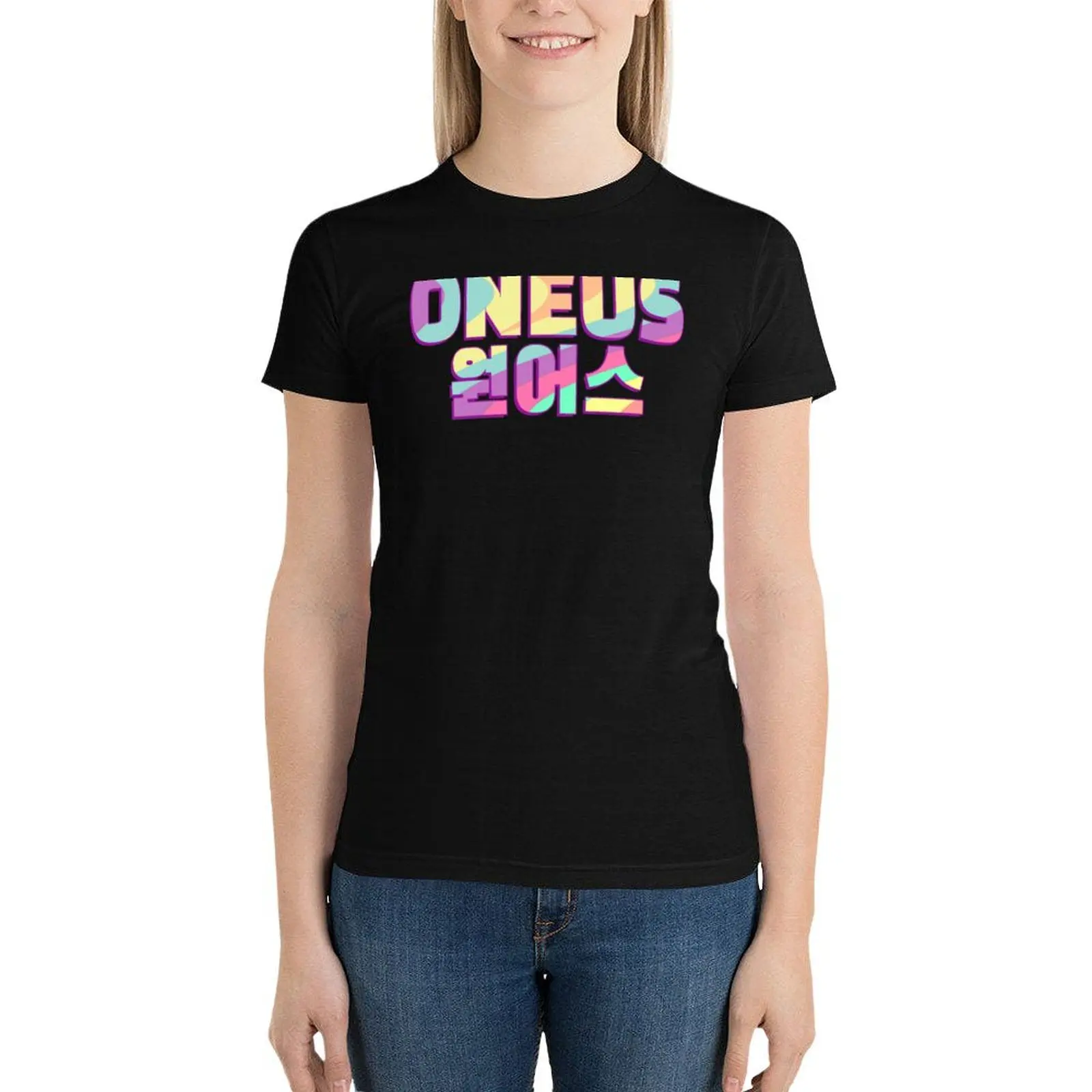 ONEUS T-Shirt anime clothes hippie clothes summer tops oversized Woman T-shirts