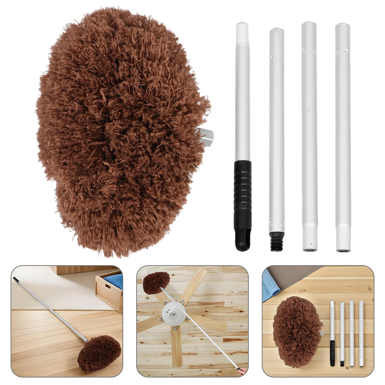

Ceiling Fan Cleaner Duster Detachable Circular Brush for Fan Blades Dust Removal Soft Bristle Tool for Cleaning Walls