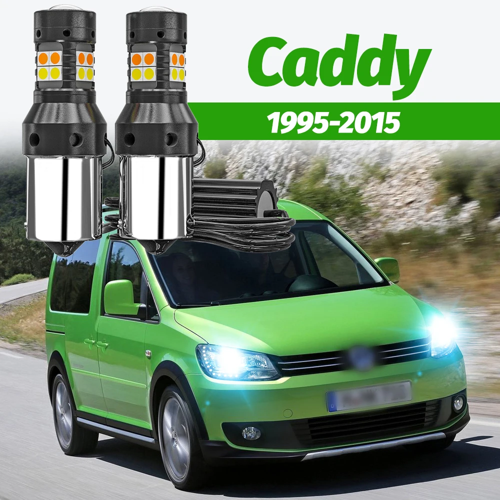 

2x Dual Mode Turn Signal+Daytime Running Light Accessories LED DRL For VW Caddy mk2 mk3 1995-2015 2004 2005 2006 2007 2008 2009