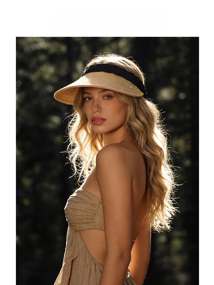 spring-summer-wide-brim-straw-woven-empty-top-hat-hairband-style-face-slimming-sun-protection-outdoor-beach-hat-sunscreen-cap