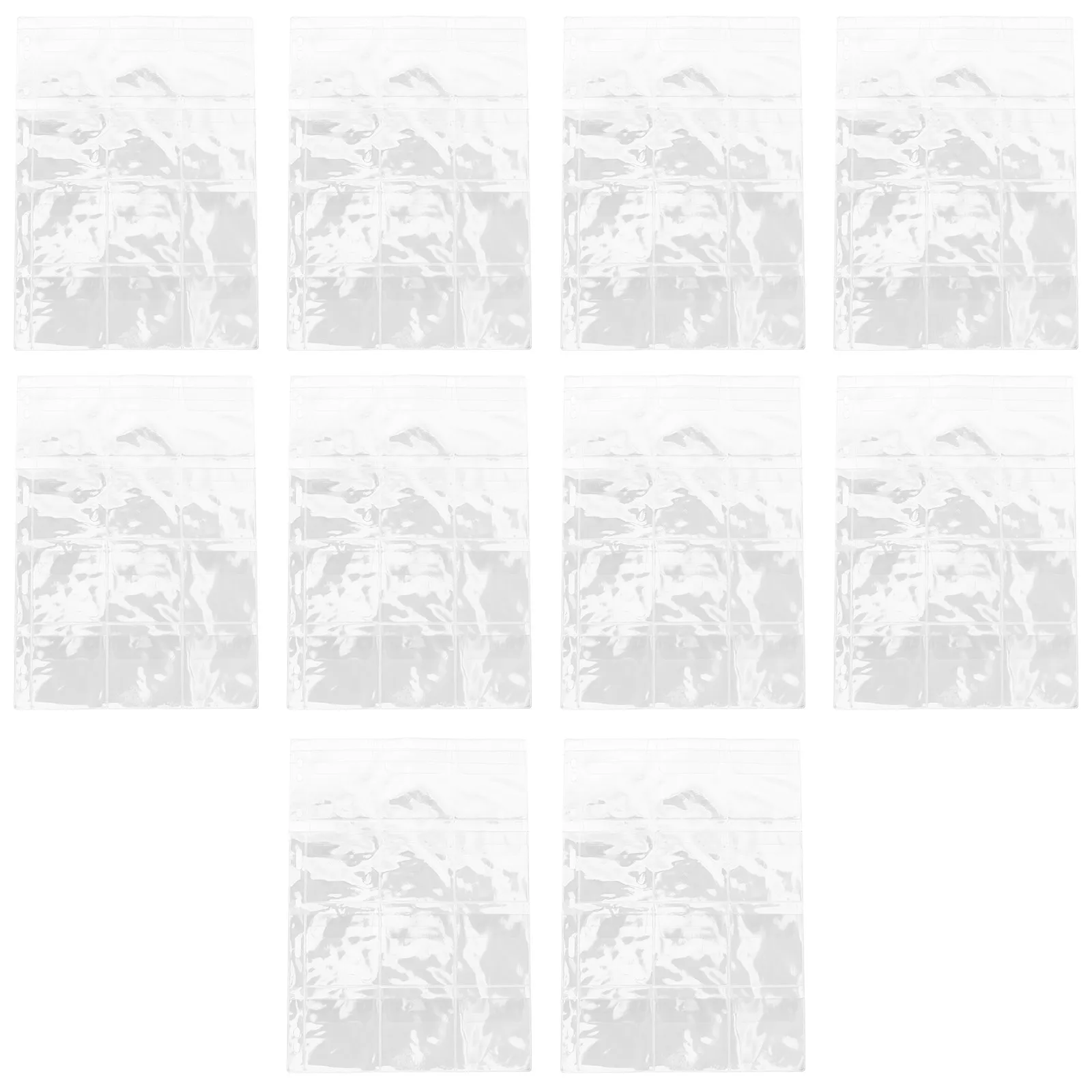 

10Pcs Stamp Collection Pages Sleeves for Coins Stamps Memorabilia Transparent Protector Pockets Portable Coin Collecting
