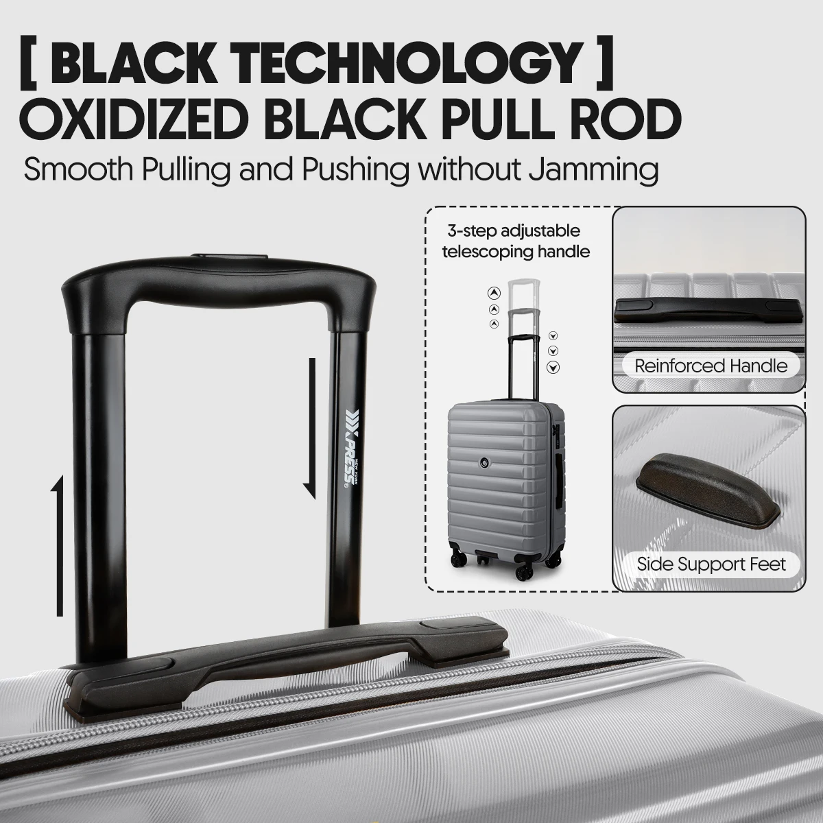 Expandable Luggage Carry On Luggage Three Different Size Travel Suitcase 20in 28in 30in Lightweight Suitcase with Spinner Wheels