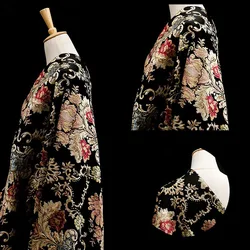 1M European Style Embossed Jacquard Fabric Delicate Brocade Fabric Sewing Cheongsam Palace Dress Garment Upholstery Material