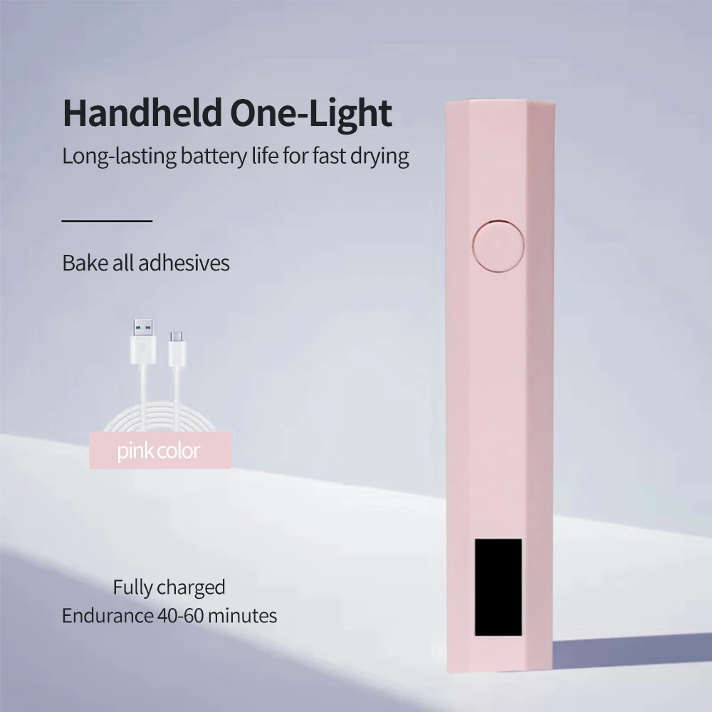 YIKOOLIN Handige draagbare nageldrogerlamp UV/LED Nageluitharding Alle gellak Nail Art Tool Nail Art Handige nagellamp