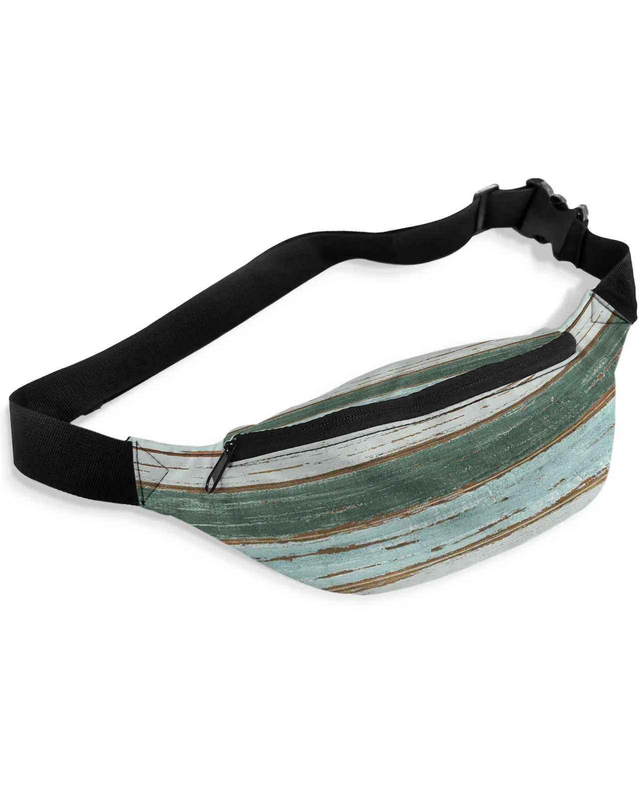 Vintage Farm Barn Wood Grain Gradient Men Women Waist Bag Fanny Pack Phone Belt Bag Wallet Pouch Waterproof Banana Hip Bags