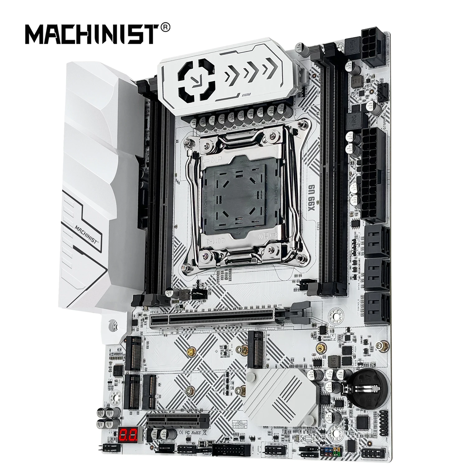 

MACHINIST X99 U9 motherboard with LGA 2011-3 supports Intel Xeon E5 v3 V4 series CPU and DDR4 desktop server memory 3 NVMe M.2