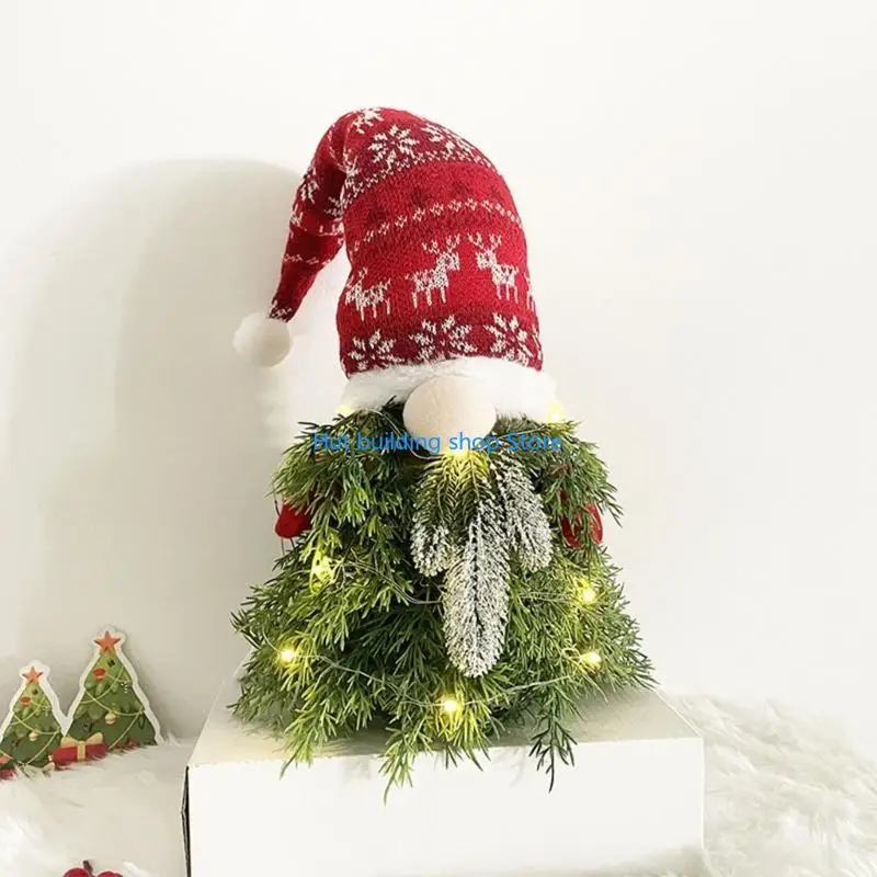 

T21C Tabletop Mini Christmas Tree Ornaments Home Decor Gnome Christmas Decorations