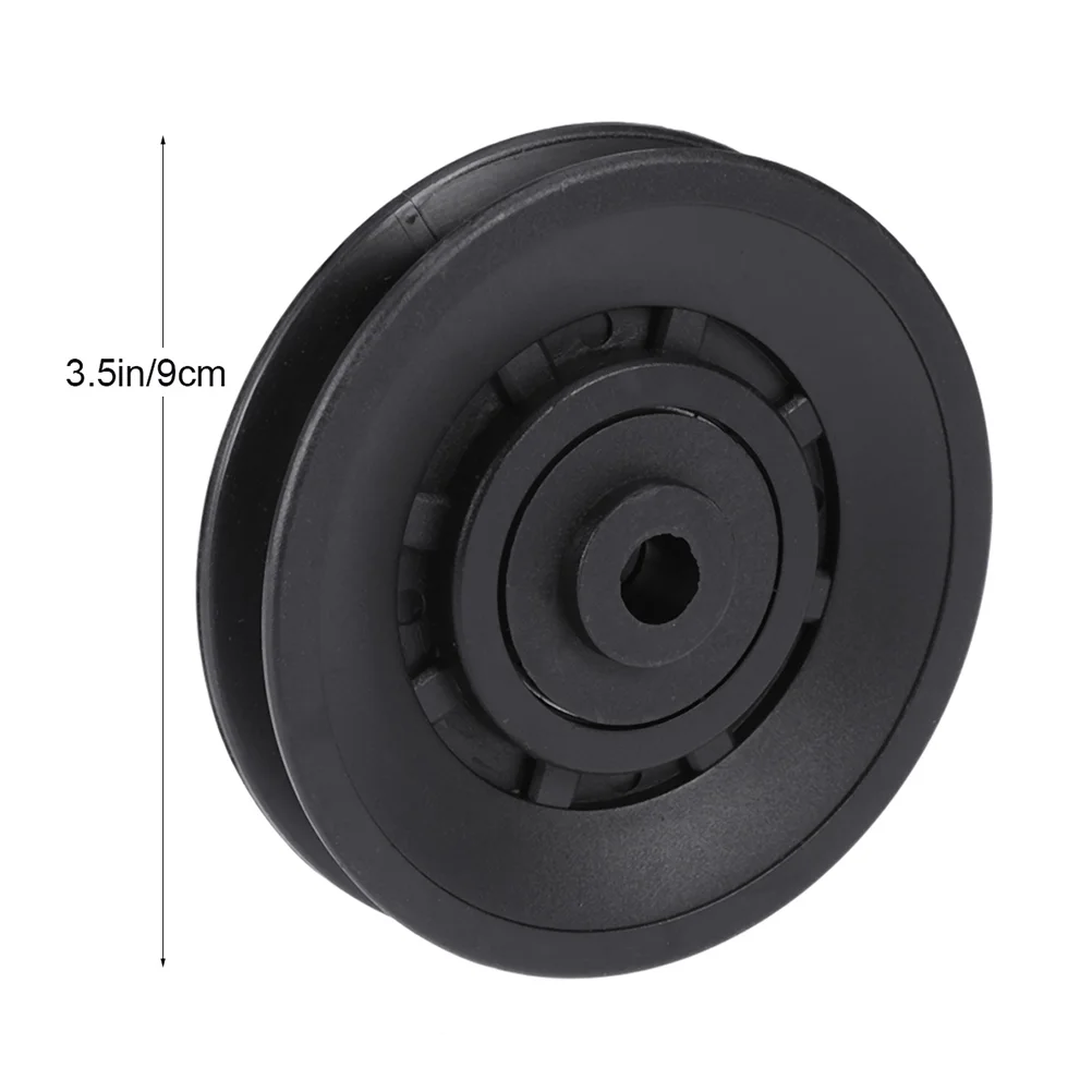 Diameter 90mm Universal Wearproof Abration Bearing Pulley Wheel Diameter Nylon Bearing Pulley Wheel Cable Gym Fitness