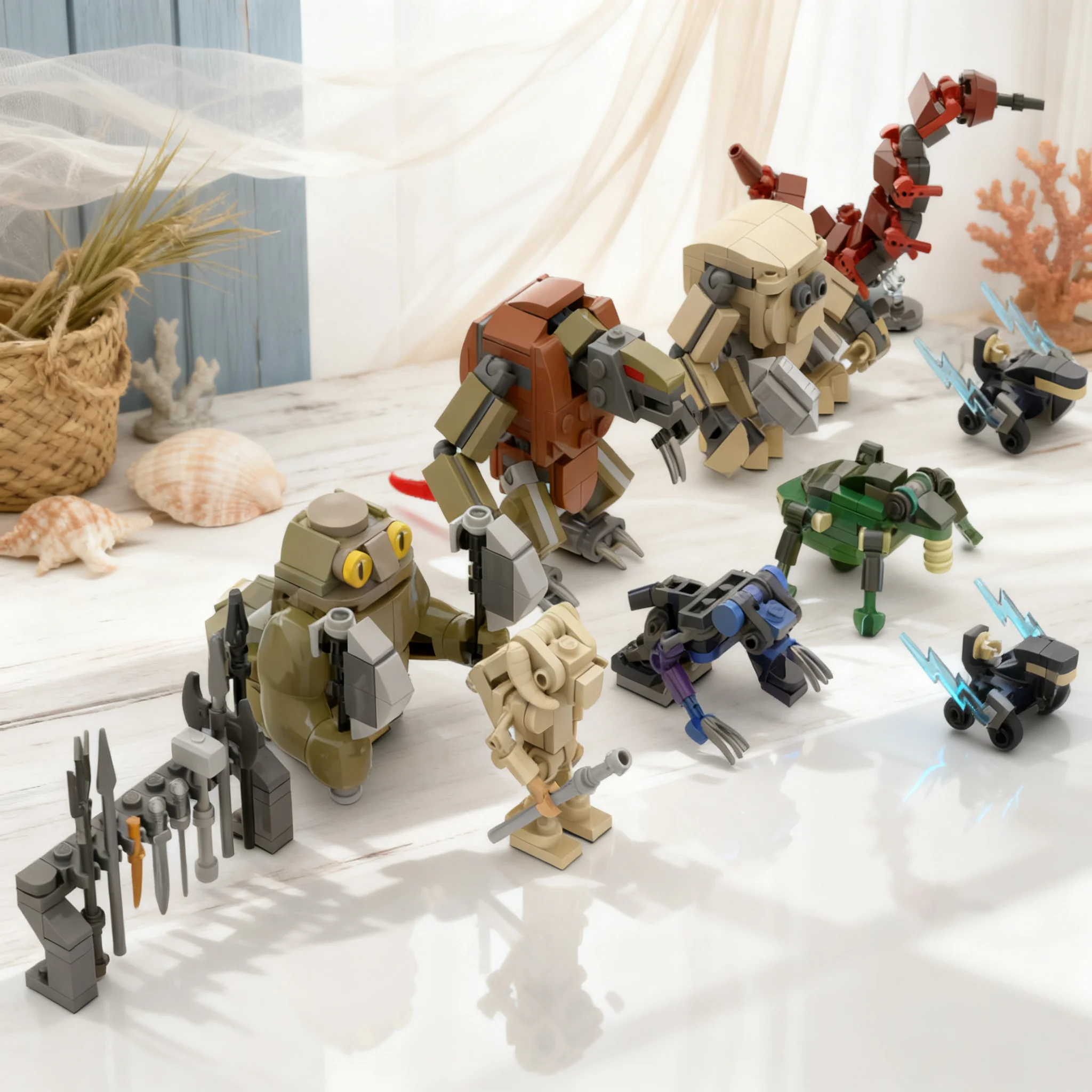 540pcs MOC Star Battle The Shakari Pits - Death Match Creatures Model Building Blocks Christmas Gift Toy Creative Idea Craft