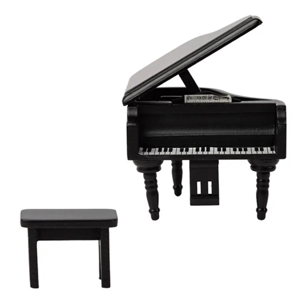 

Набор из 1 миниатюрной подставки для пианино, деревянный декор для дома, украшение для миниатюрной сцены с пианино, аксессуар для кукольного домика