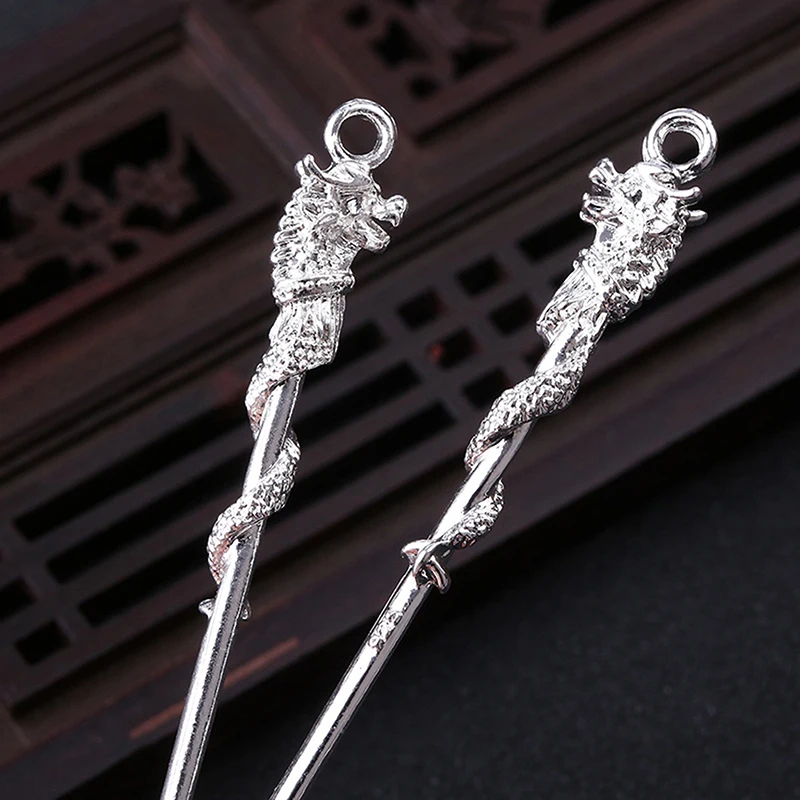 1pc/2pcs Ear Spoons Retro Brass Dragon Portable Ear Cleaning Tool Ear Pick Ear Wax Remover Curette Cleaner Keychain Pendants