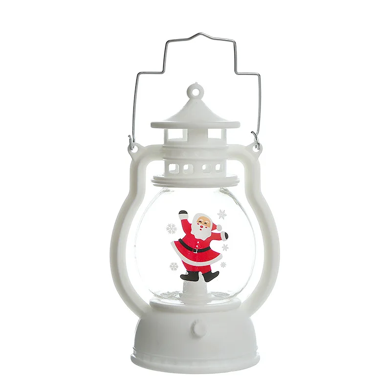 Christmas Lantern, Retro Christmas Mini Lantern Hanging LED Small Oil Light Electric Lantern Oil Lamp for Stage Decoration