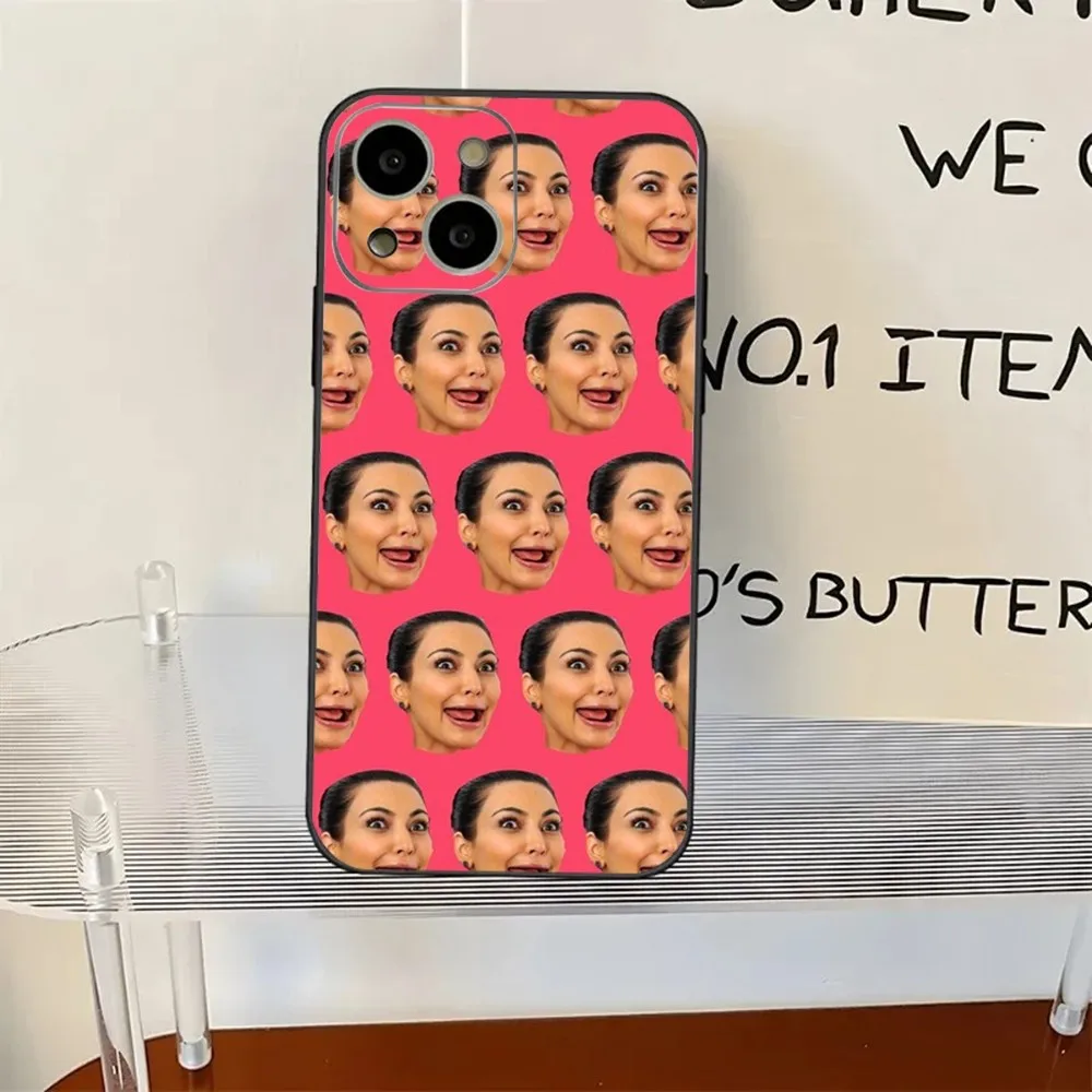 k-kim k-kardashian funny Phone Case For iPhone 11,12,13,14,15,XS,XR,X,Mini,Pro,Max,Plus Shell