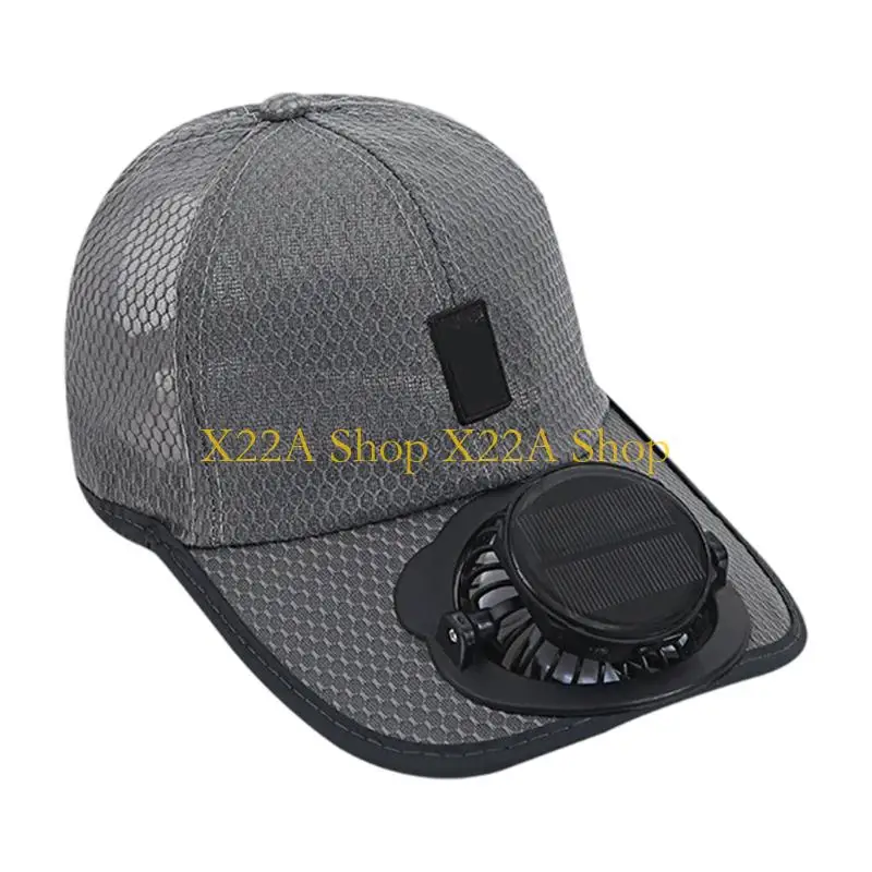 Unique Solar Powered Cooling Fan Hat With 4-8Hrs Runtime Adjustable Sun Cap For Outdoor Activities Lightweight Polyester Design