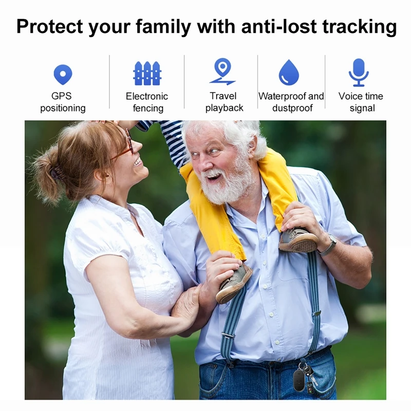 Portable GPS Tracker with SOS Button Waterproof Multi-precision Positioning 4G Anti-lost GPS Locator for Elderly and Children