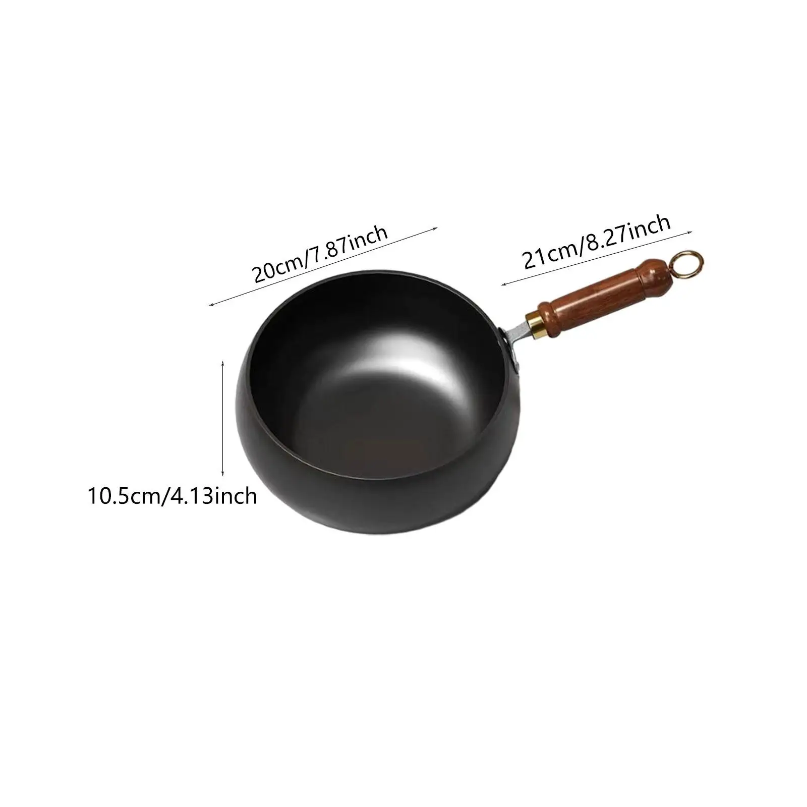 Universal Iron Wok Pan Nonstick Stir Fry Pan Thick Bottom Quick Heat Distribution Cooking Pot for Gas Induction Cooker