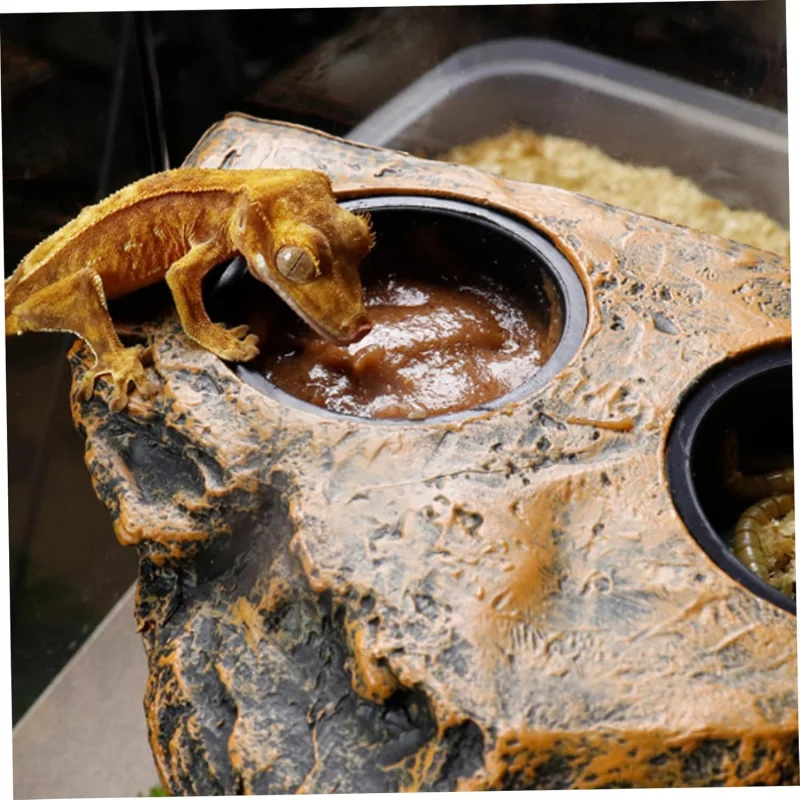 

Мобильная решепоральная альпинистская миска для корма для домашних животных, присоска, подвесная миска для фруктового пюре, поднос для еды для рептилий, используемый для кормления ящериц