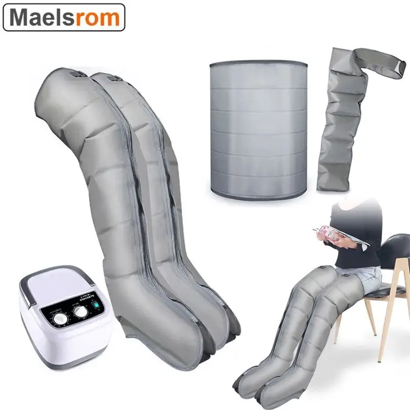 6 Airbag Air Compression Leg Massager Electric Arm Waist Foot Thighs Calves Massage Circulation Loop Kneading Weight Loss Device
