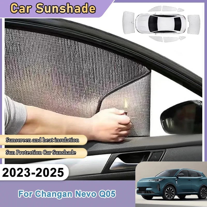 

For Changan Nevo Q05 2023 2024 2025 Sun Visors Side Window Heat insulation Shading Anti-UV Privacy Protection Auto Accessories