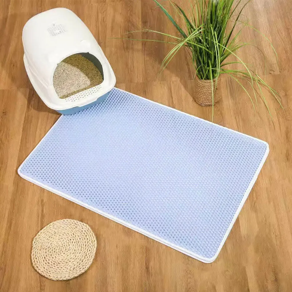 Easy Cleaning Cat Accessories Double Layered Mat Prevents Litter Messes Making Convenient