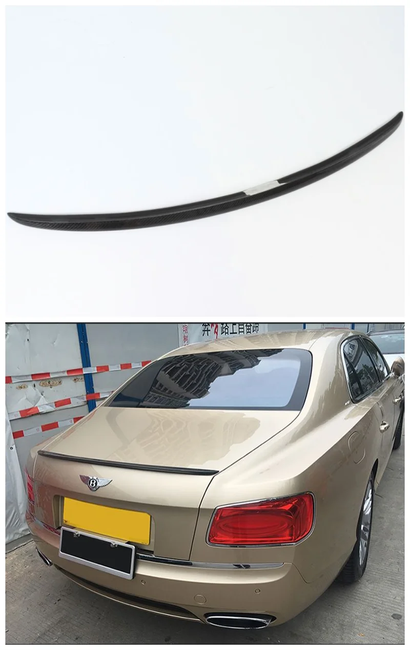 High Quality Real Carbon Fiber Spoiler For Bentley Flying Spur 2013-2016 Wing Lip Spoilers