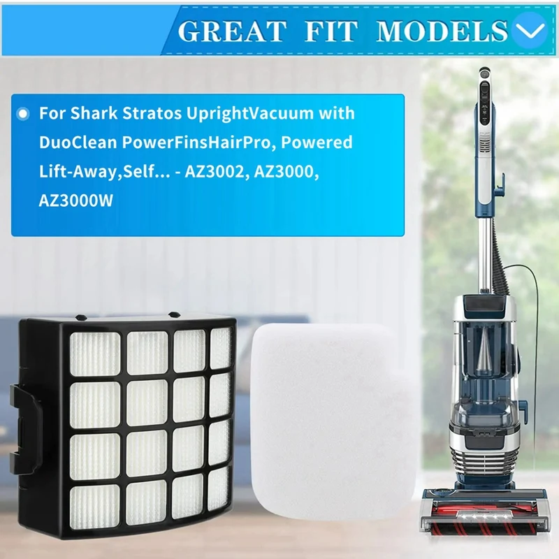 AD24-For Shark Stratos AZ3000 / AZ3000C / AZ3000W / AZ3002 مكنسة كهربائية فرشاة ناعمة الأسطوانة رغوة ورأى قطع غيار مرشح