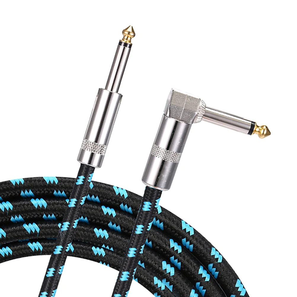 6.35Mm Audio Cable Guitar Instrument Cable Supple Flexible For Electric Bass Amplifier Keyboard Professional Live Stage