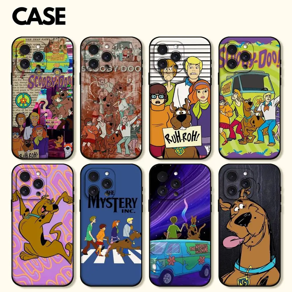 حافظة هاتف كارتونية S-Scoo-bys-D-Doo غلاف أسود لهاتف آيفون 17/16/15/13/14 Pro Max/ 11Plus/X/Xr/Xs Max/12 نماذج متوافقة صغيرة #1